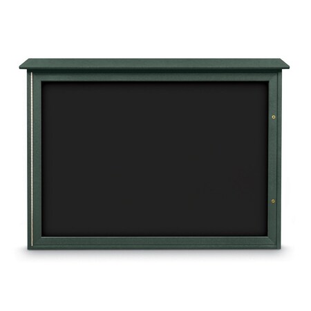 United Visual Products Outdoor Enclosed Combo Board, 72"x36", Bronze Frame/Black & Medium Grey UVCB7236ODBZ-BLACK-MEDGRY